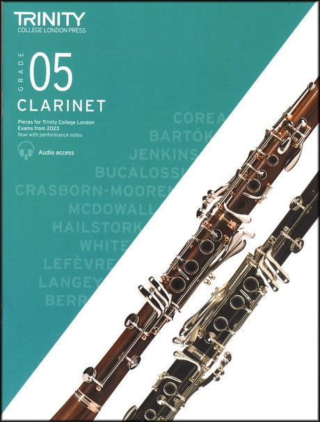 front cover of Trinity College London Clarinet Grade 5 from 2023