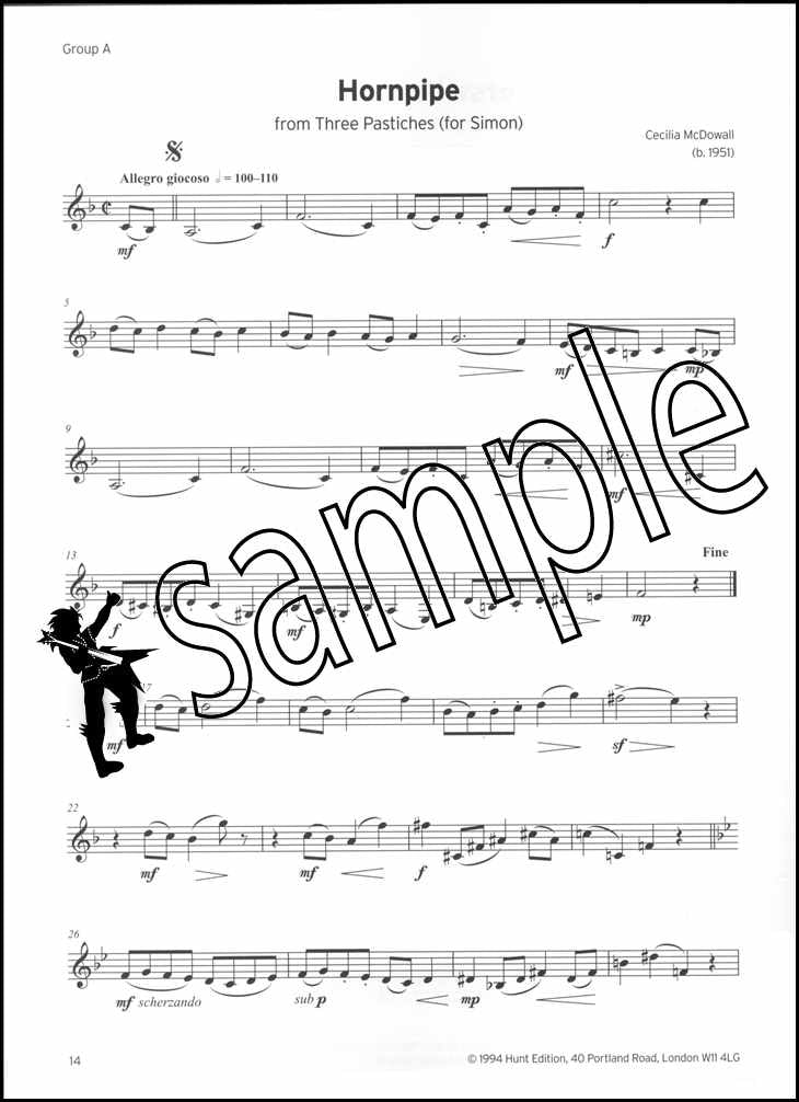 2nd sample page from Trinity College London Clarinet Grade 5 from 2023