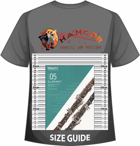 front cover of Trinity College London Clarinet Grade 5 from 2023 on a size guide