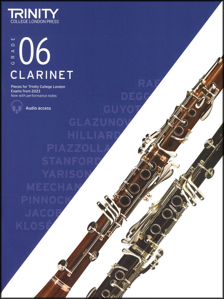 front cover of Trinity College London Clarinet Grade 6 from 2023