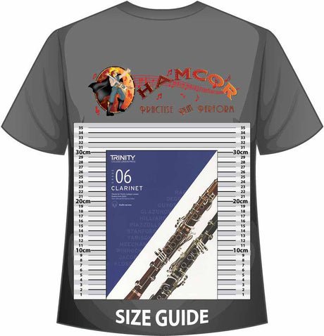 front cover of Trinity College London Clarinet Grade 6 from 2023 on a size guide