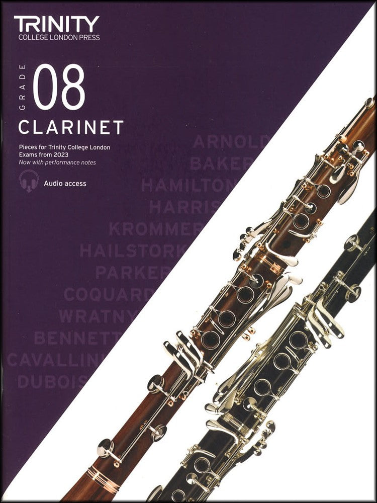 front cover of Trinity College London Clarinet Grade 8 from 2023