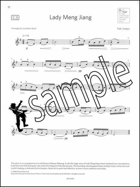 3rd sample page from ABRSM Violin Exam Pieces Grade 2 from 2024 (Violin Part)