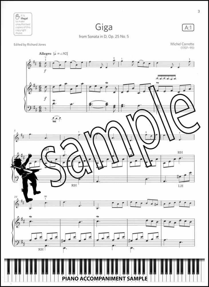 piano accompaniment sample page from ABRSM Violin Exam Pieces Grade 5 from 2024 (Violin/Piano)