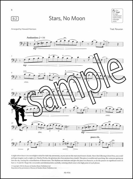 2nd sample page from ABRSM Cello Exam Pieces Grade 3 from 2024 Cello & Piano