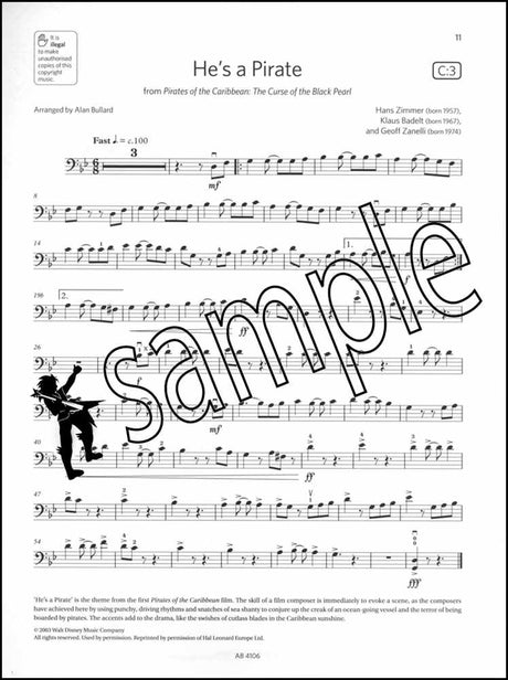 3rd sample page from ABRSM Cello Exam Pieces Grade 3 from 2024 Cello & Piano