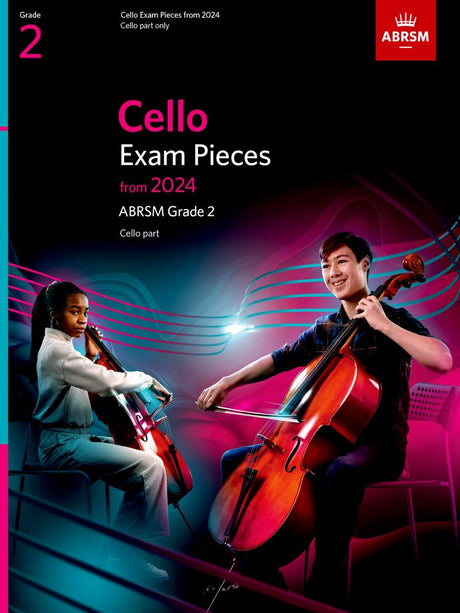 front cover of ABRSM Cello Exam Pieces Grade 2 from 2024 Cello Part