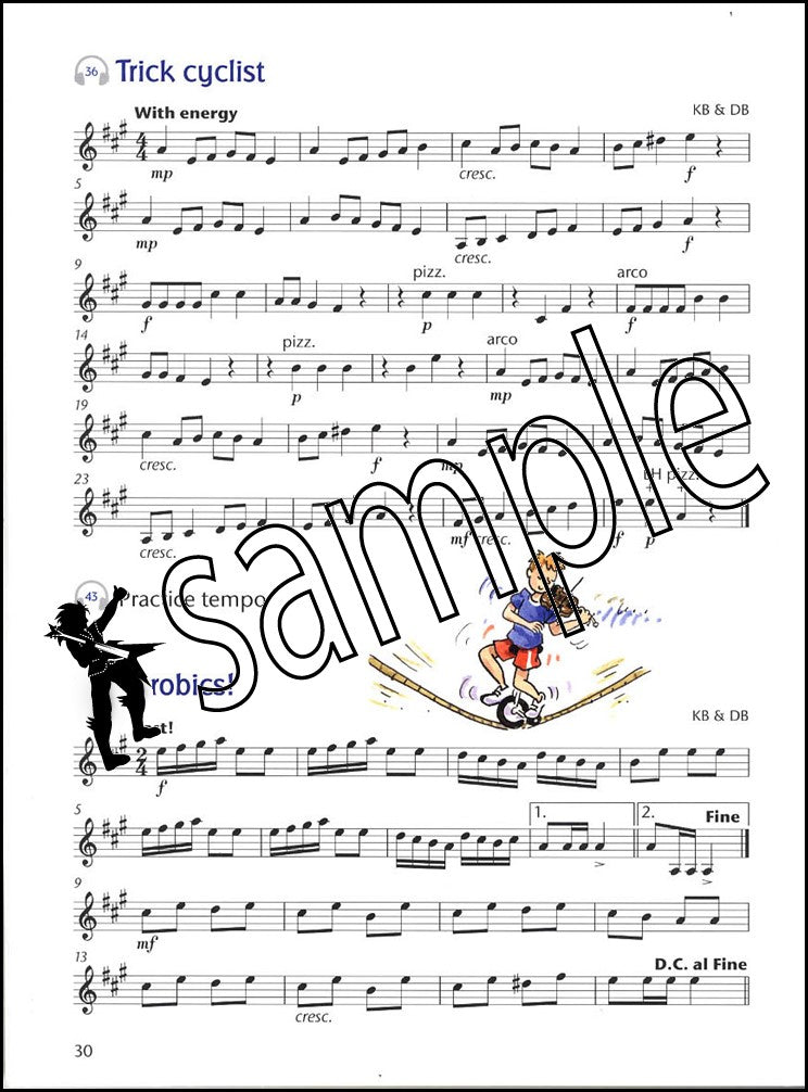 3rd sample page from Fiddle Time Runners Book/Audio