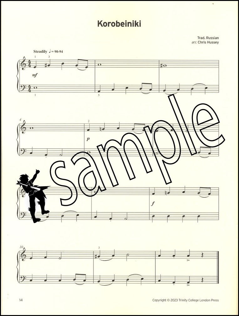 2nd sample page from Trinity College London Piano Initial Grade from 2023