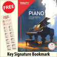 front cover of Trinity College London Piano Initial Grade from 2023 together with free Piano Clef bookmark