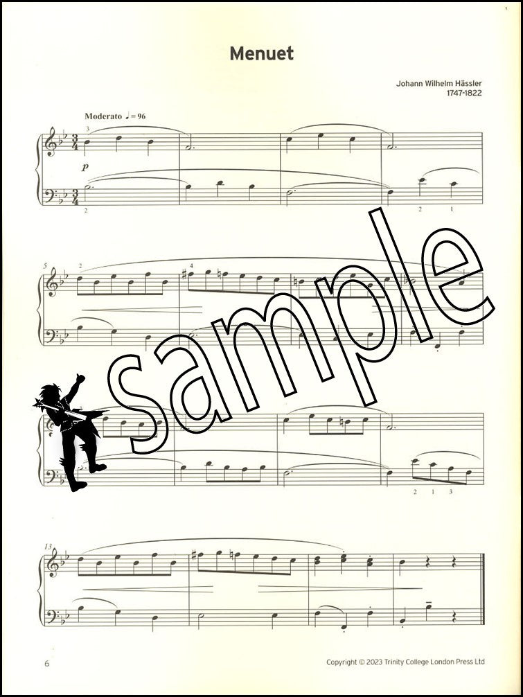 1st sample page from Trinity College London Piano Grade 2 from 2023