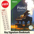 front cover of Trinity College London Piano Grade 2 from 2023 together with free Piano Clef bookmark