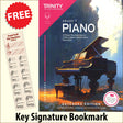 front cover of Trinity College London Piano Grade 7 from 2023 EXTENDED EDITION together with free Piano Clef bookmark