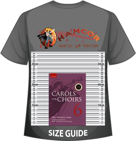 front cover of Carols for Choirs Book 6 on a size guide