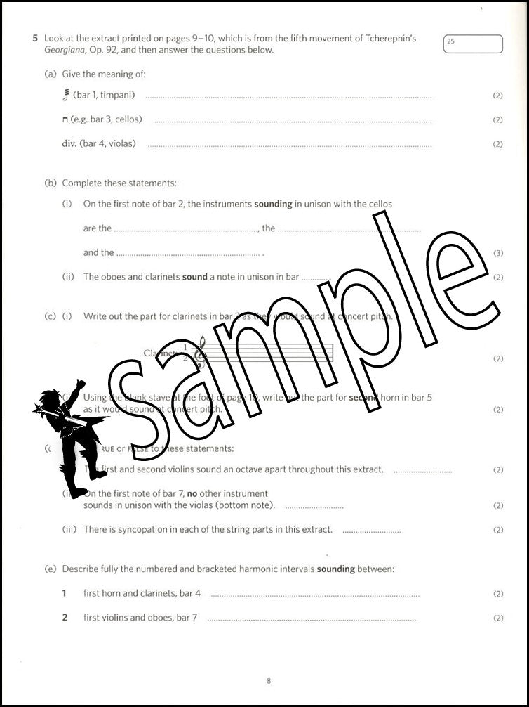 1st sample page from ABRSM Music Theory Practice Papers 2023 Grade 7