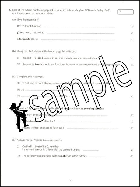 3rd sample page from ABRSM Music Theory Practice Papers 2023 Grade 7