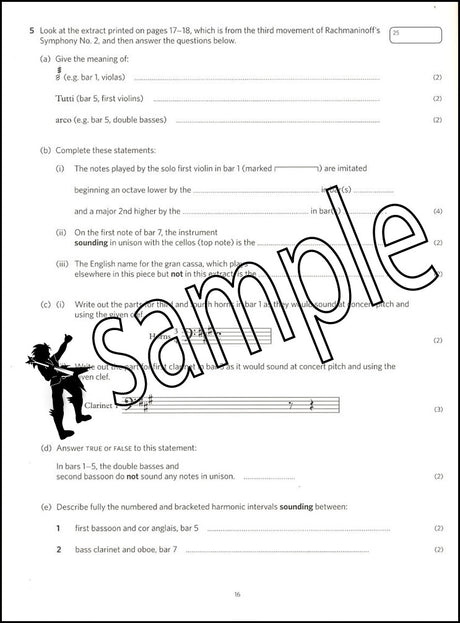 2nd sample page from ABRSM Music Theory Practice Papers 2023 Grade 8