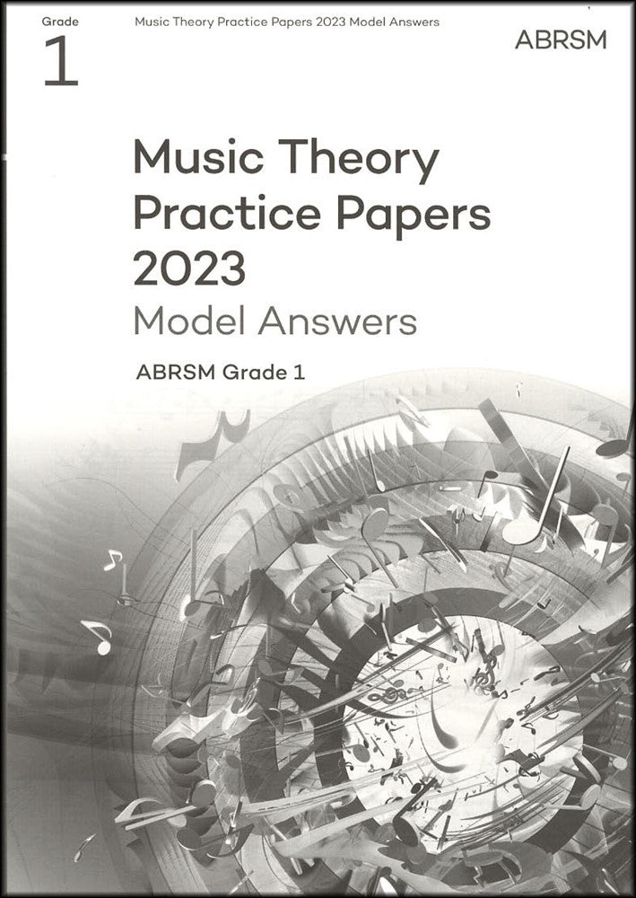 front cover of ABRSM Music Theory Practice Papers 2023 Grade 1 MODEL ANSWERS