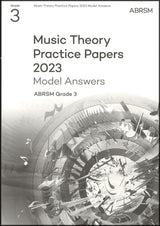 front cover of ABRSM Music Theory Practice Papers 2023 Grade 3 MODEL ANSWERS