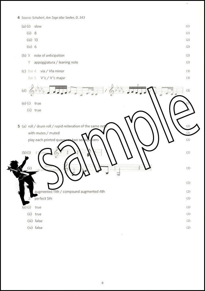 2nd sample page from ABRSM Music Theory Practice Papers 2023 Grade 6 MODEL ANSWERS