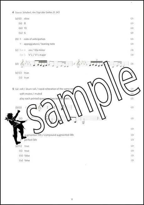 2nd sample page from ABRSM Music Theory Practice Papers 2023 Grade 6 MODEL ANSWERS