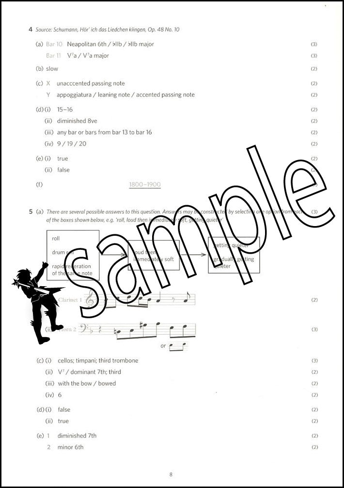 2nd sample page from ABRSM Music Theory Practice Papers 2023 Grade 7 MODEL ANSWERS