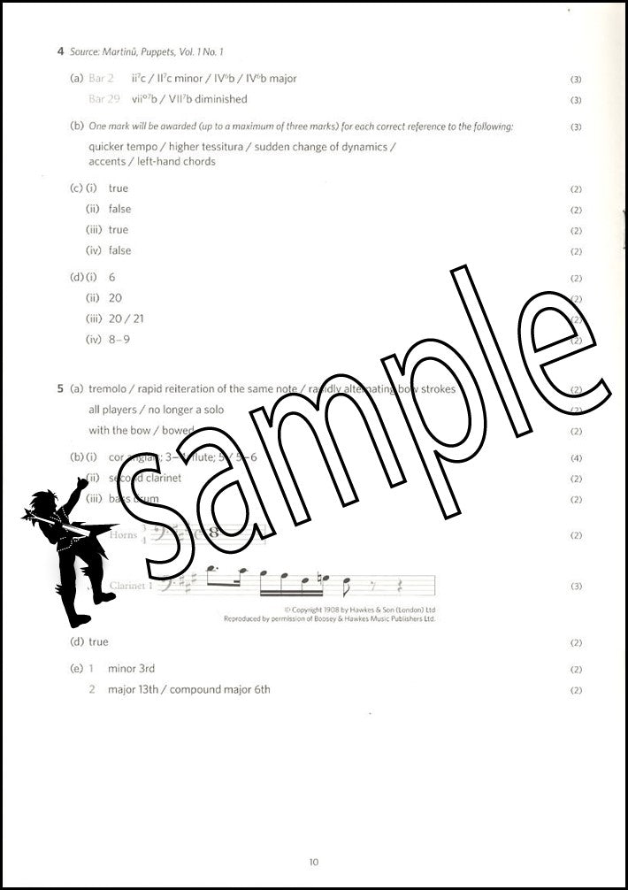 2nd sample page from ABRSM Music Theory Practice Papers 2023 Grade 8 MODEL ANSWERS