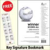 front cover of Winner Scores All Piano Accompaniment for Oboe together with free Piano Clef bookmark