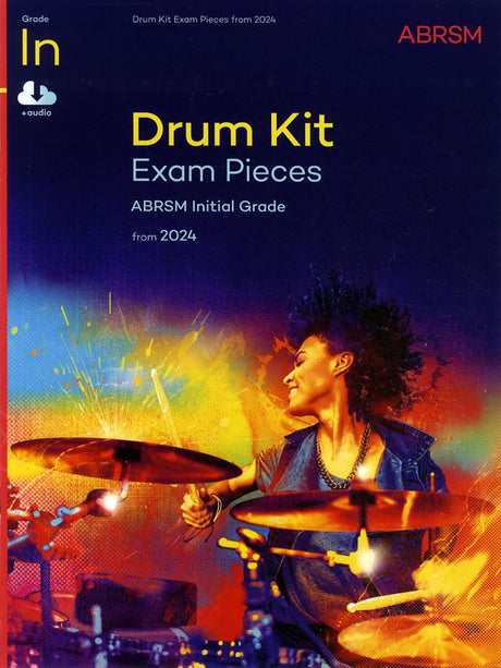 front cover of ABRSM Drum Kit Exam Pieces Initial Grade from 2024