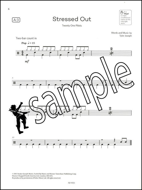 2nd sample page from ABRSM Drum Kit Exam Pieces Initial Grade from 2024