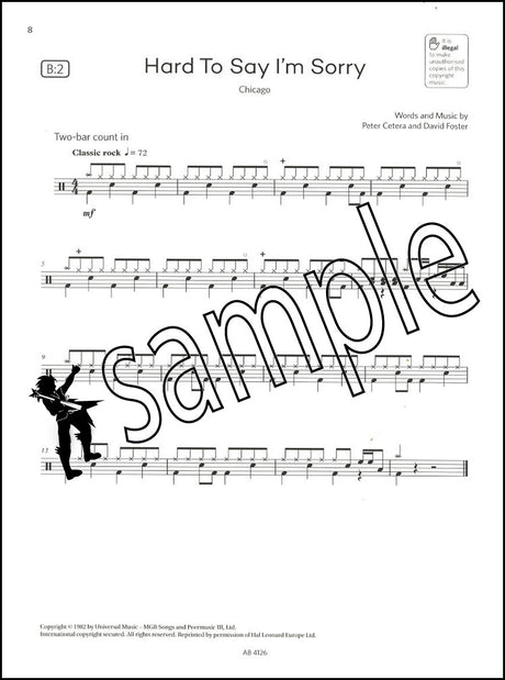 2nd sample page from ABRSM Drum Kit Exam Pieces Grade 1 from 2024