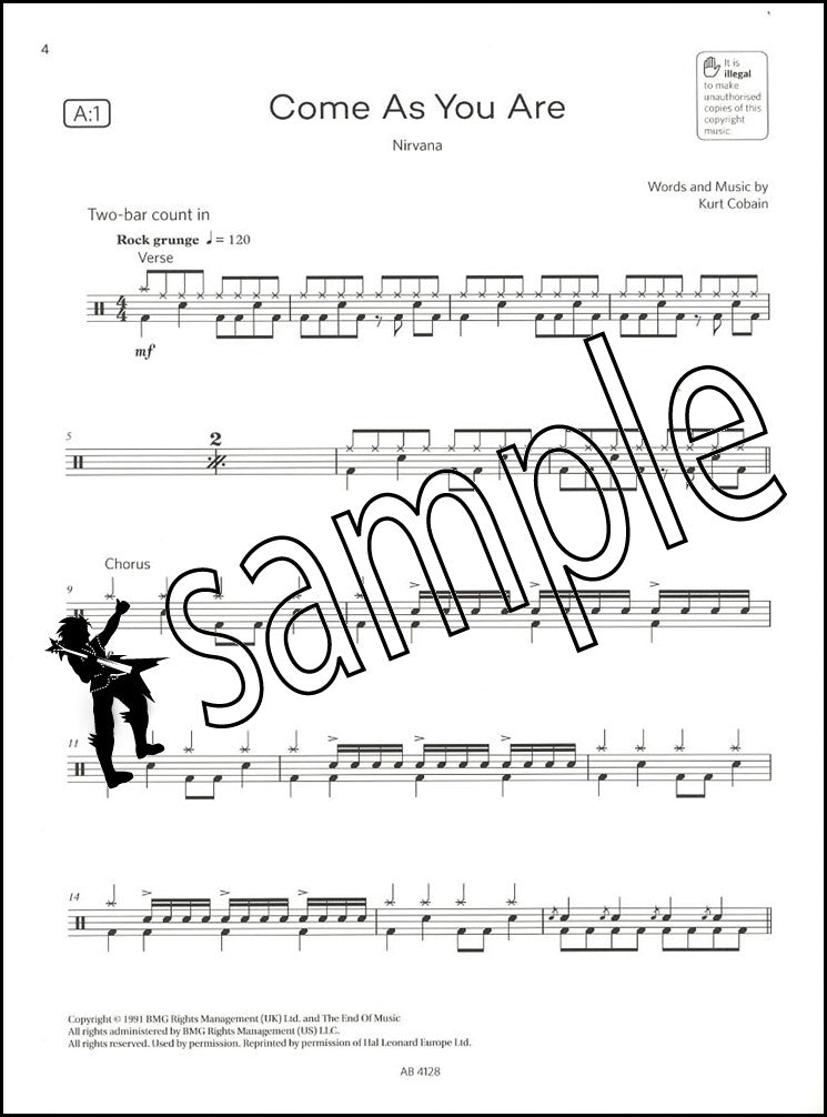 1st sample page from ABRSM Drum Kit Exam Pieces Grade 3 from 2024