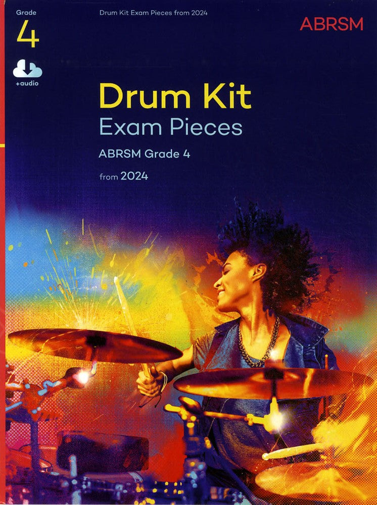 front cover of ABRSM Drum Kit Exam Pieces Grade 4 from 2024