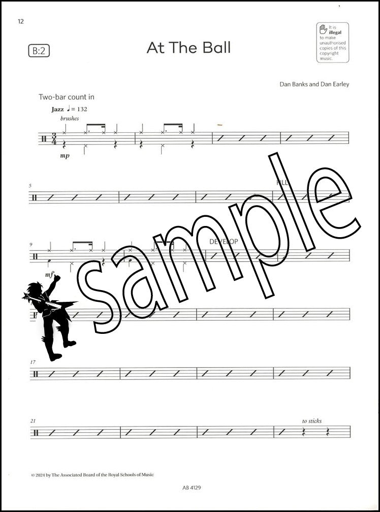 2nd sample page from ABRSM Drum Kit Exam Pieces Grade 4 from 2024