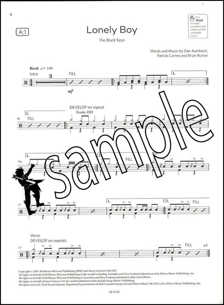 1st sample page from ABRSM Drum Kit Exam Pieces Grade 5 from 2024