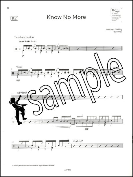 2nd sample page from ABRSM Drum Kit Exam Pieces Grade 5 from 2024