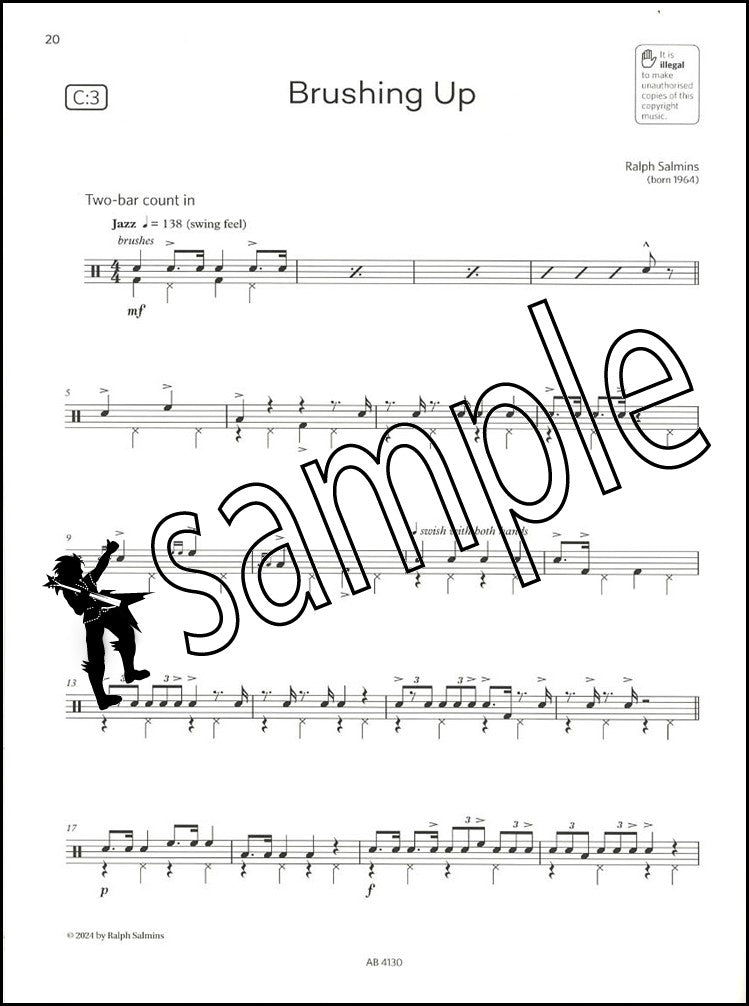 3rd sample page from ABRSM Drum Kit Exam Pieces Grade 5 from 2024