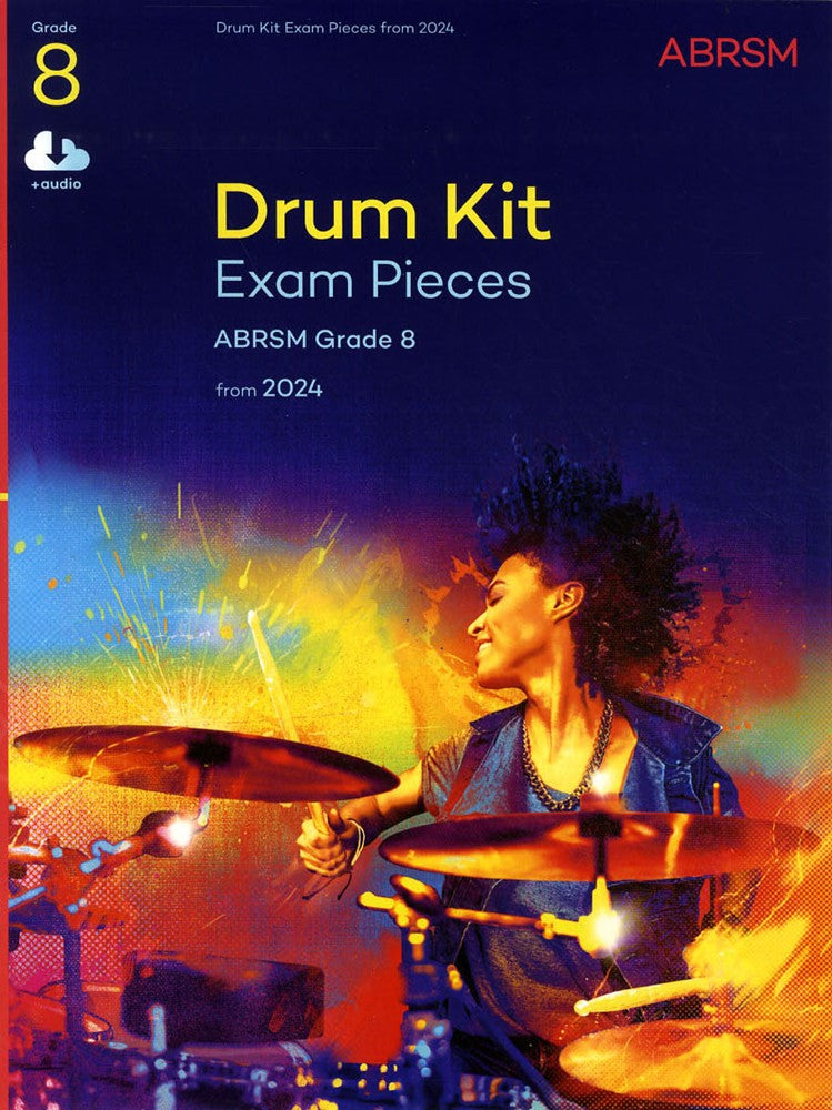 front cover of ABRSM Drum Kit Exam Pieces Grade 8 from 2024