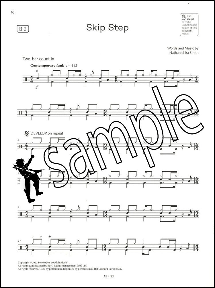 2nd sample page from ABRSM Drum Kit Exam Pieces Grade 8 from 2024