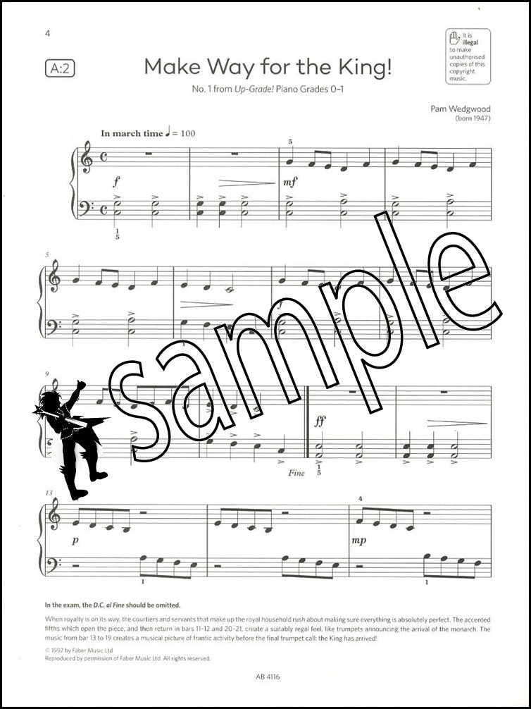 1st sample page of ABRSM Piano Exam Pieces Initial Grade 2025-2026