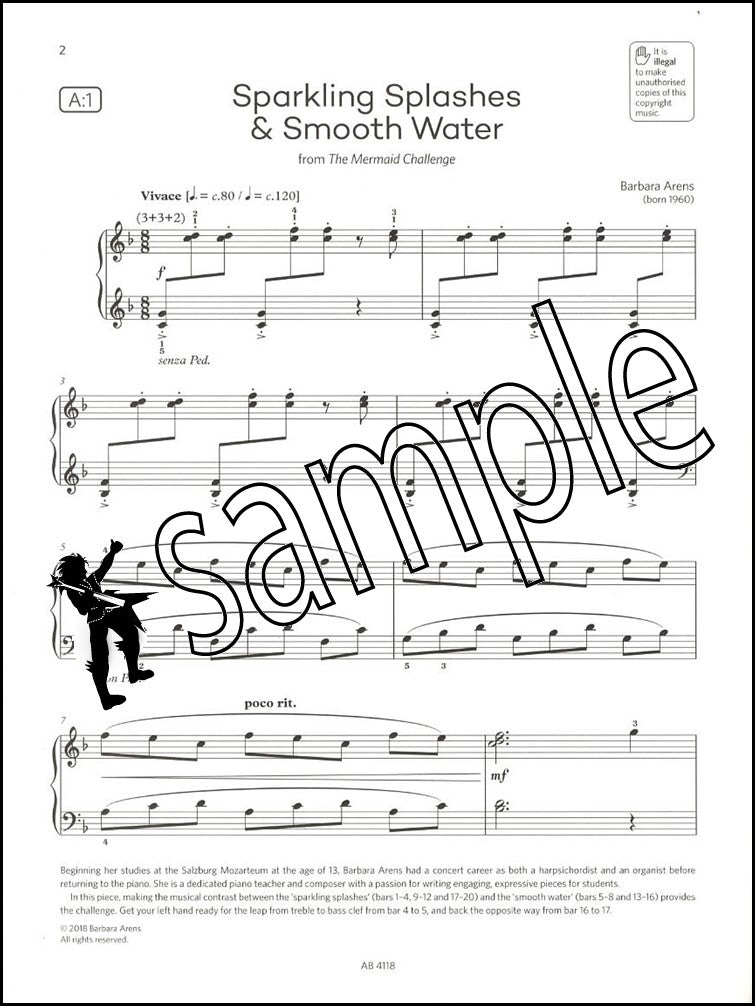 1st sample page of ABRSM Piano Exam Pieces Grade 2 2025-2026