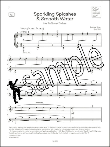 1st sample page of ABRSM Piano Exam Pieces Grade 2 2025-2026