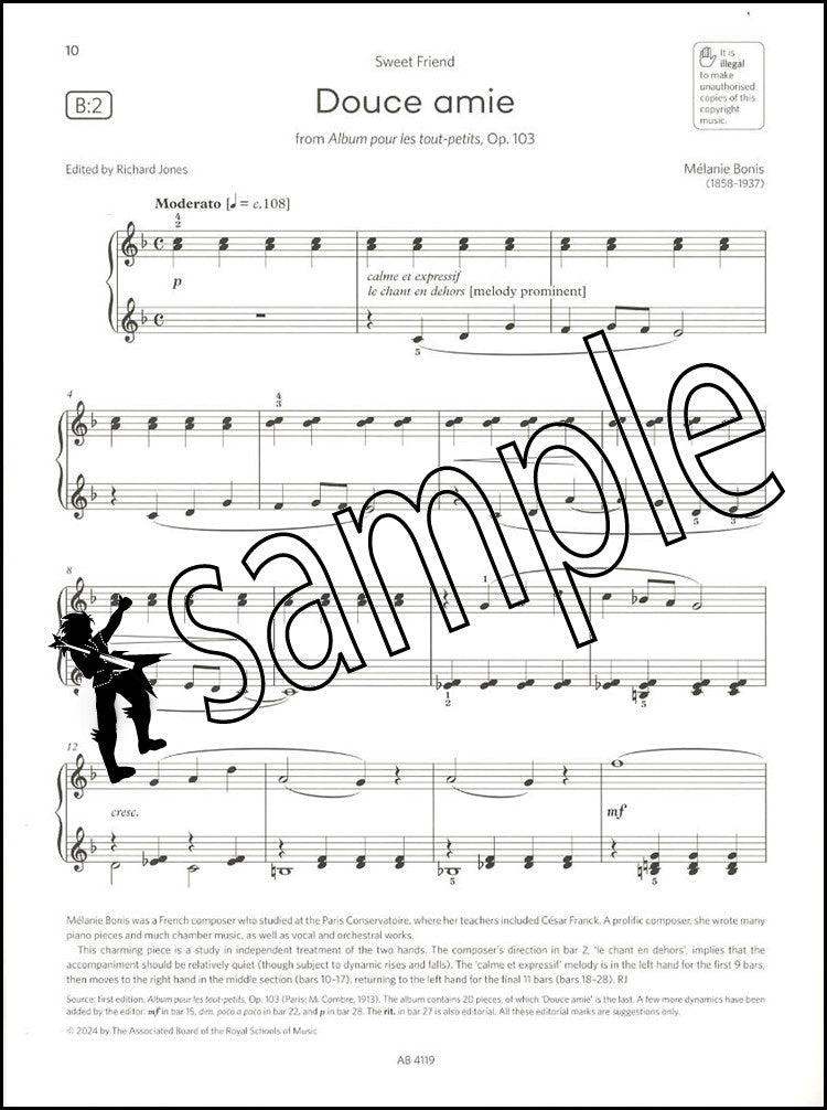 2nd sample page of ABRSM Piano Exam Pieces Grade 3 2025-2026