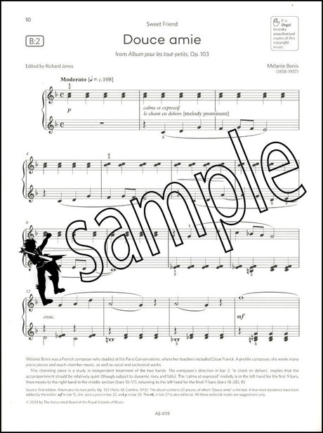 2nd sample page of ABRSM Piano Exam Pieces Grade 3 2025-2026