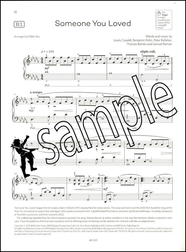 2nd sample page of ABRSM Piano Exam Pieces Grade 5 2025-2026