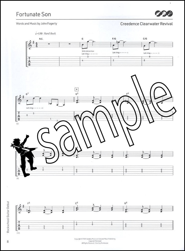 1st sample page from Rockschool Guitar Debut from 2024