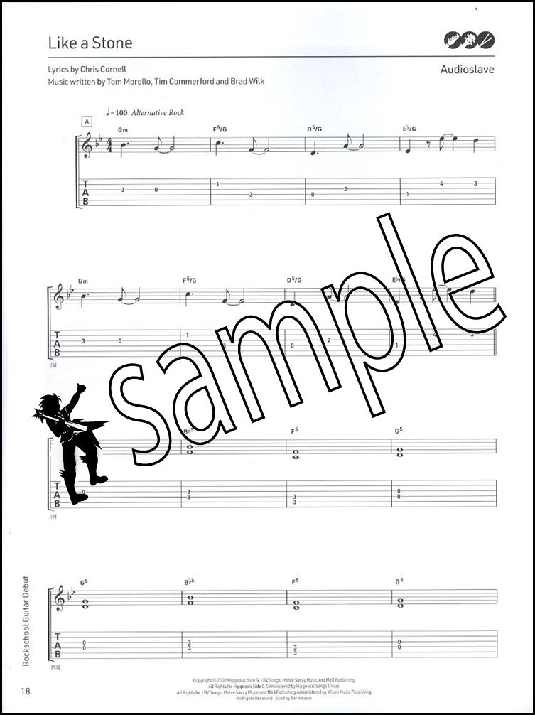 2nd sample page from Rockschool Guitar Debut from 2024