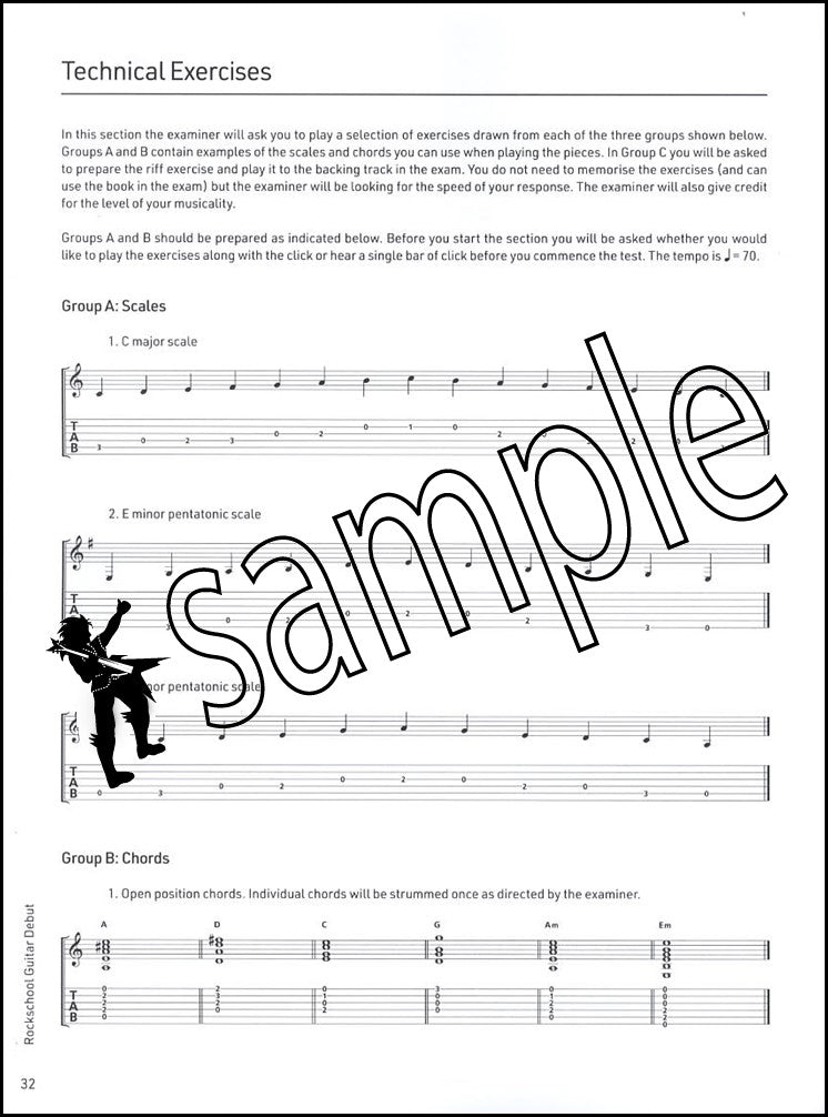 3rd sample page from Rockschool Guitar Debut from 2024