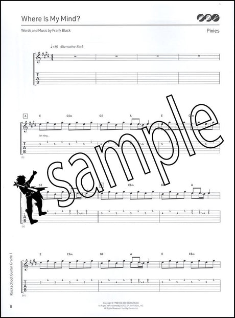 1st sample page from Rockschool Guitar Grade 1 from 2024