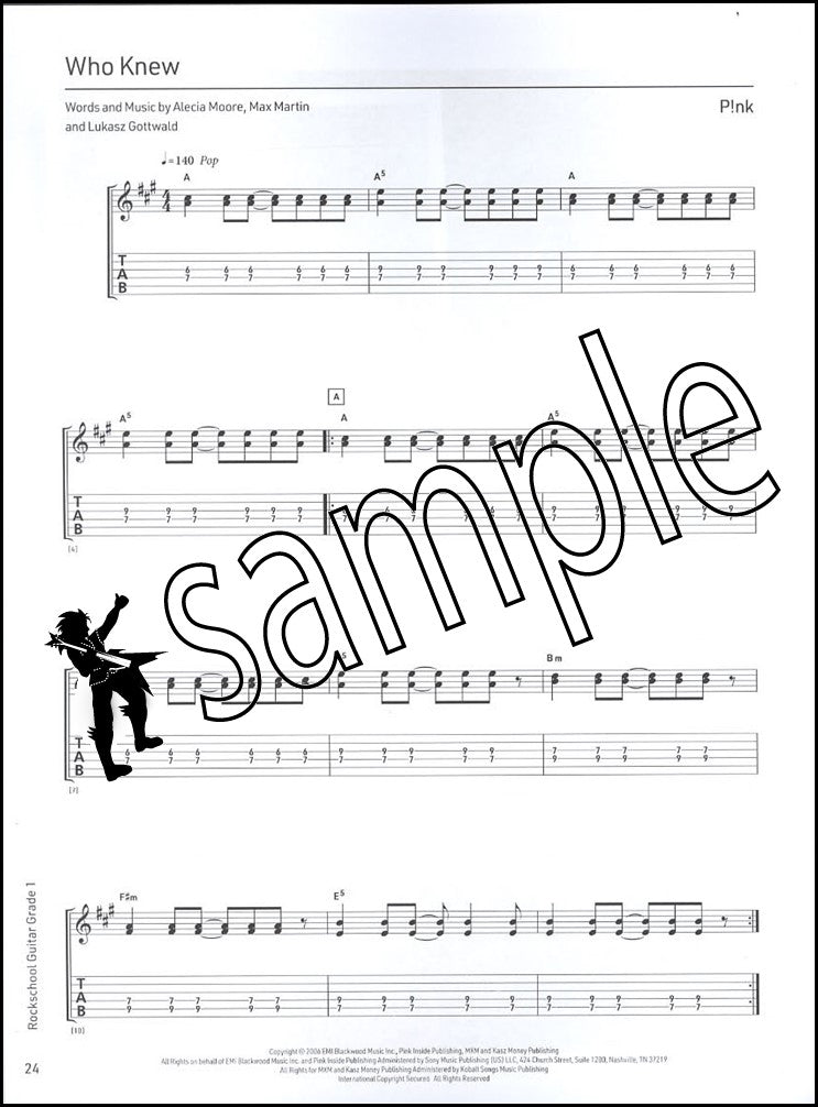 2nd sample page from Rockschool Guitar Grade 1 from 2024